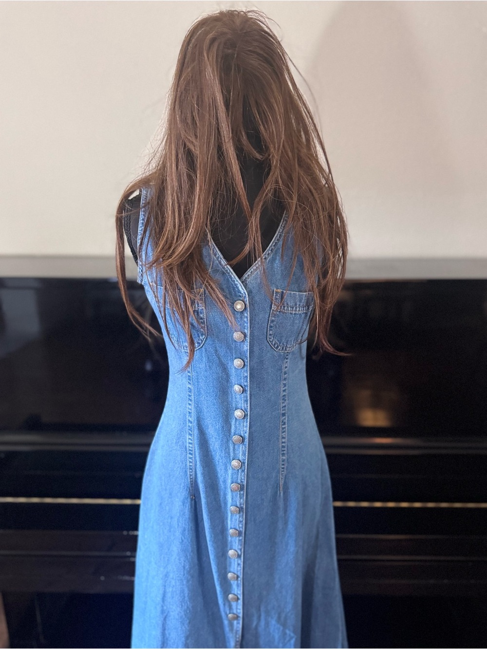 vintage 1990s Espirit sleeveless denim dress - Picture 10 of 10